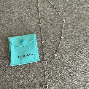Tiffany & Co. Open Heart Lariat Necklace in Silver